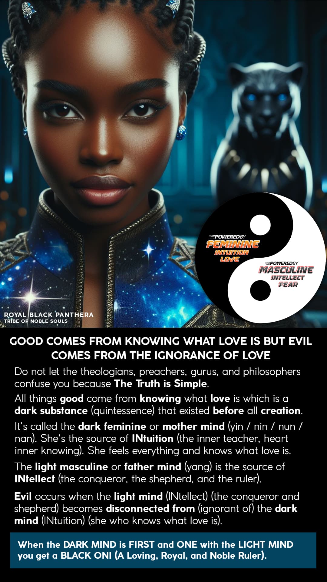 Dark Sacred Feminine Waters Source Goddess Life Origins Mother Mind Intuition Love Purity Innocent Noble Royal Good vs Evil 01 Meme Collage