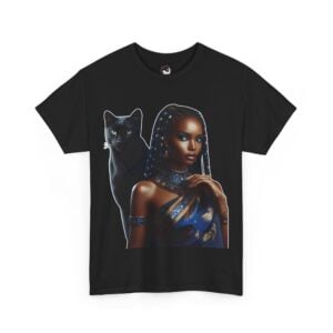 African Black Elite Noble Royal Priestess Woman V001 (High Quality Unisex Heavy Cotton T-Shirt)