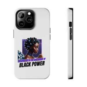 The Night Sky is the True Source of Black Power V001 WHITE (High Quality Material Tough Phone Cases for iPhone & Samsung)