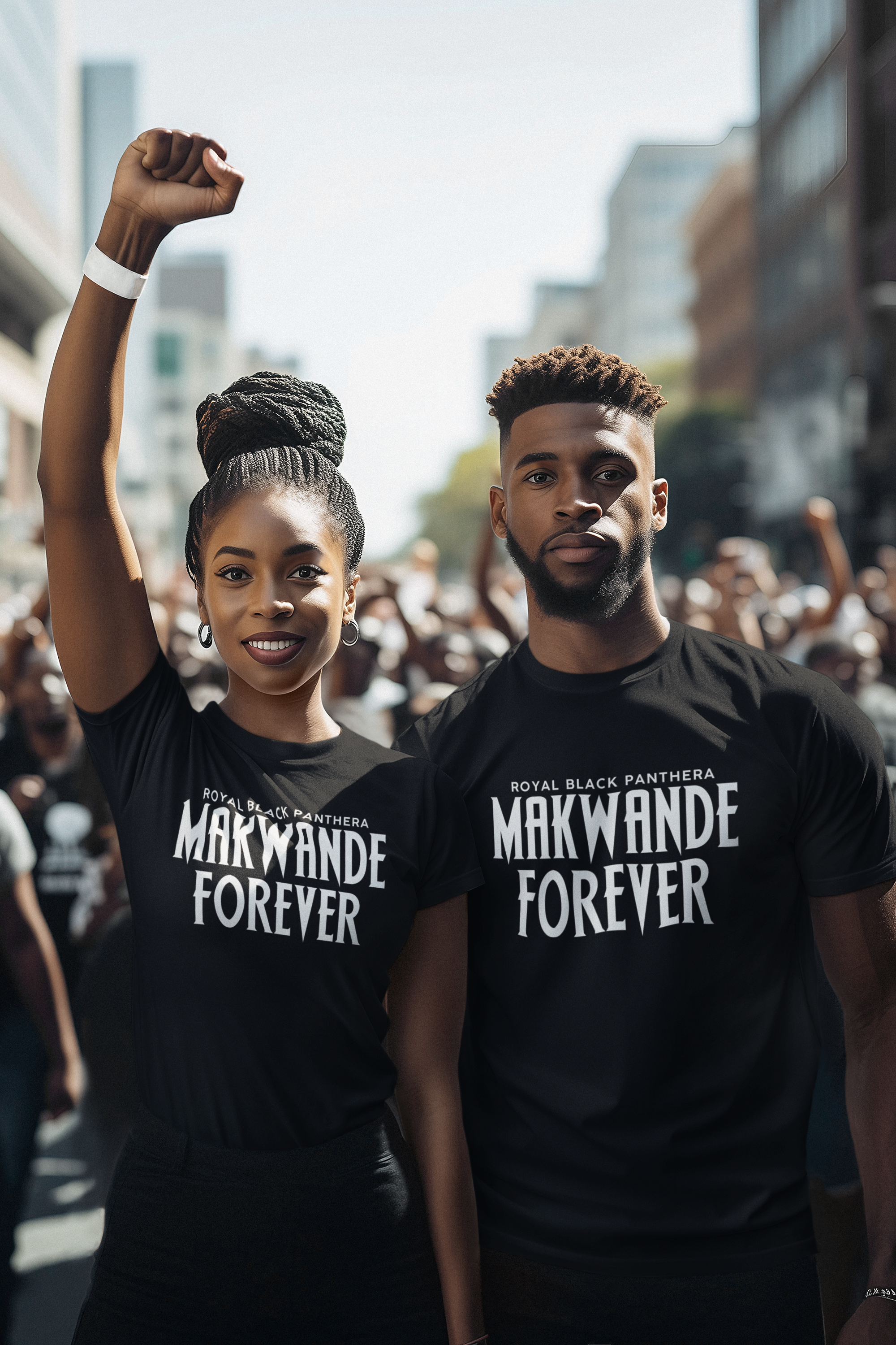 ai created mockup of a man and a woman protesting together for black history month m36984 1