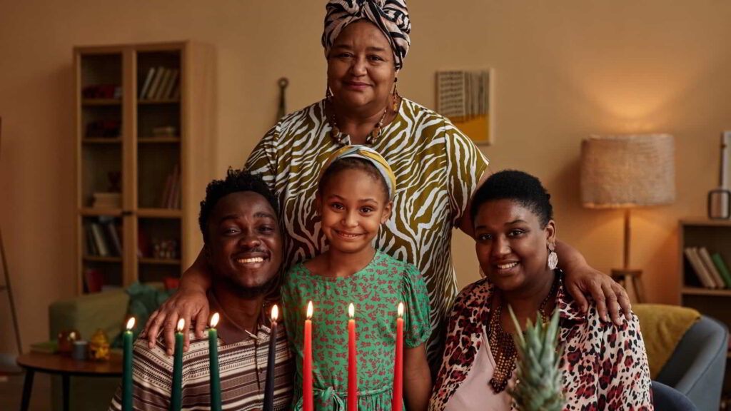 optimized happy black family celebrating kwanzaa