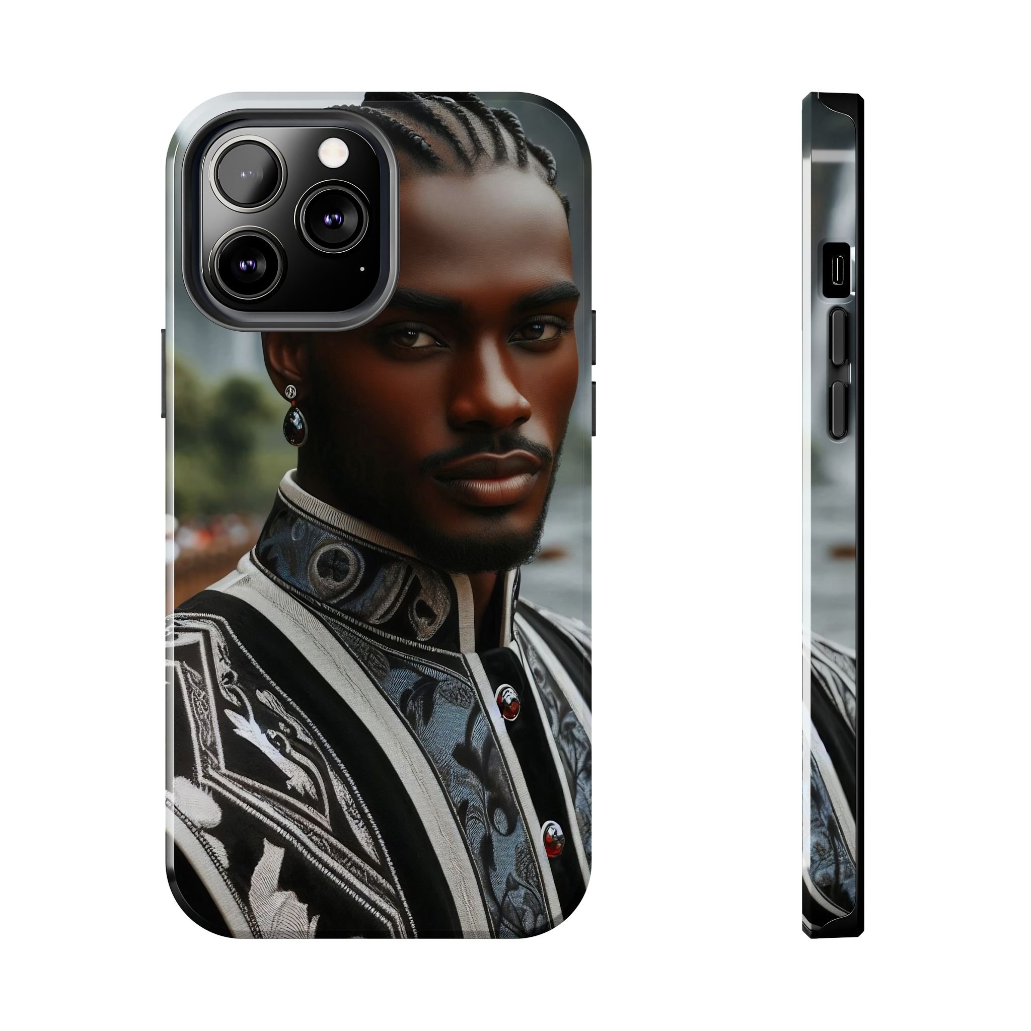 Royal Black African Nubian Noble Black Man V001 (High Quality Material Tough Phone Cases for iPhone and Samsung)