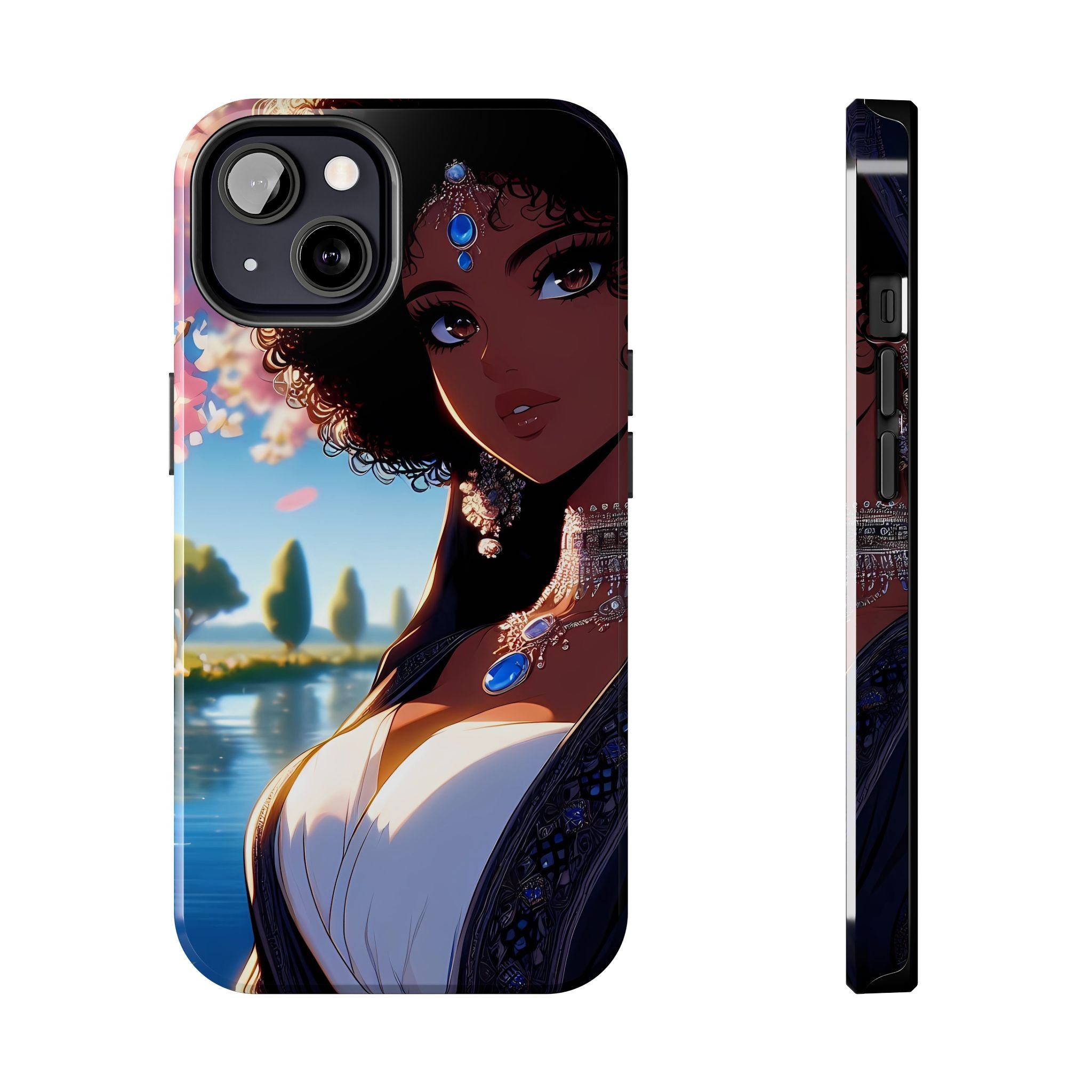 Anime Royal Black Cosmic Oracle of Nun V002 (High Quality Material Tough Phone Cases for iPhone and Samsung)