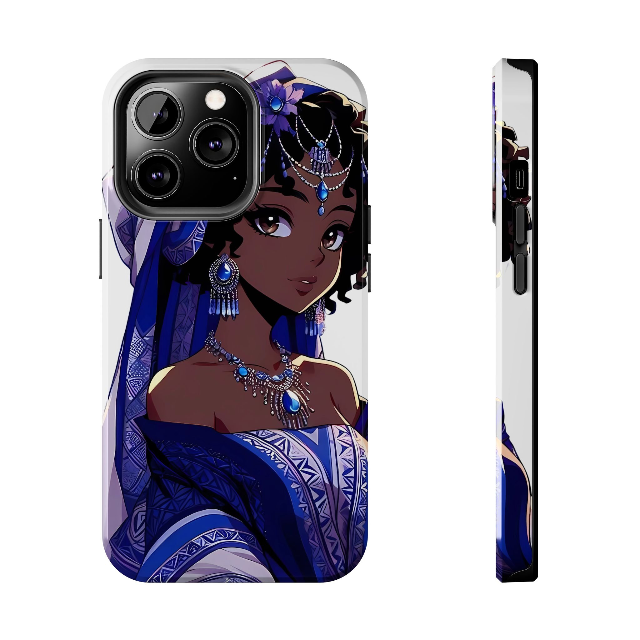 Anime Royal Black Noble Sage Girl of Nun V001 WHITE (High Quality Material Tough Phone Cases for iPhone & Samsung)