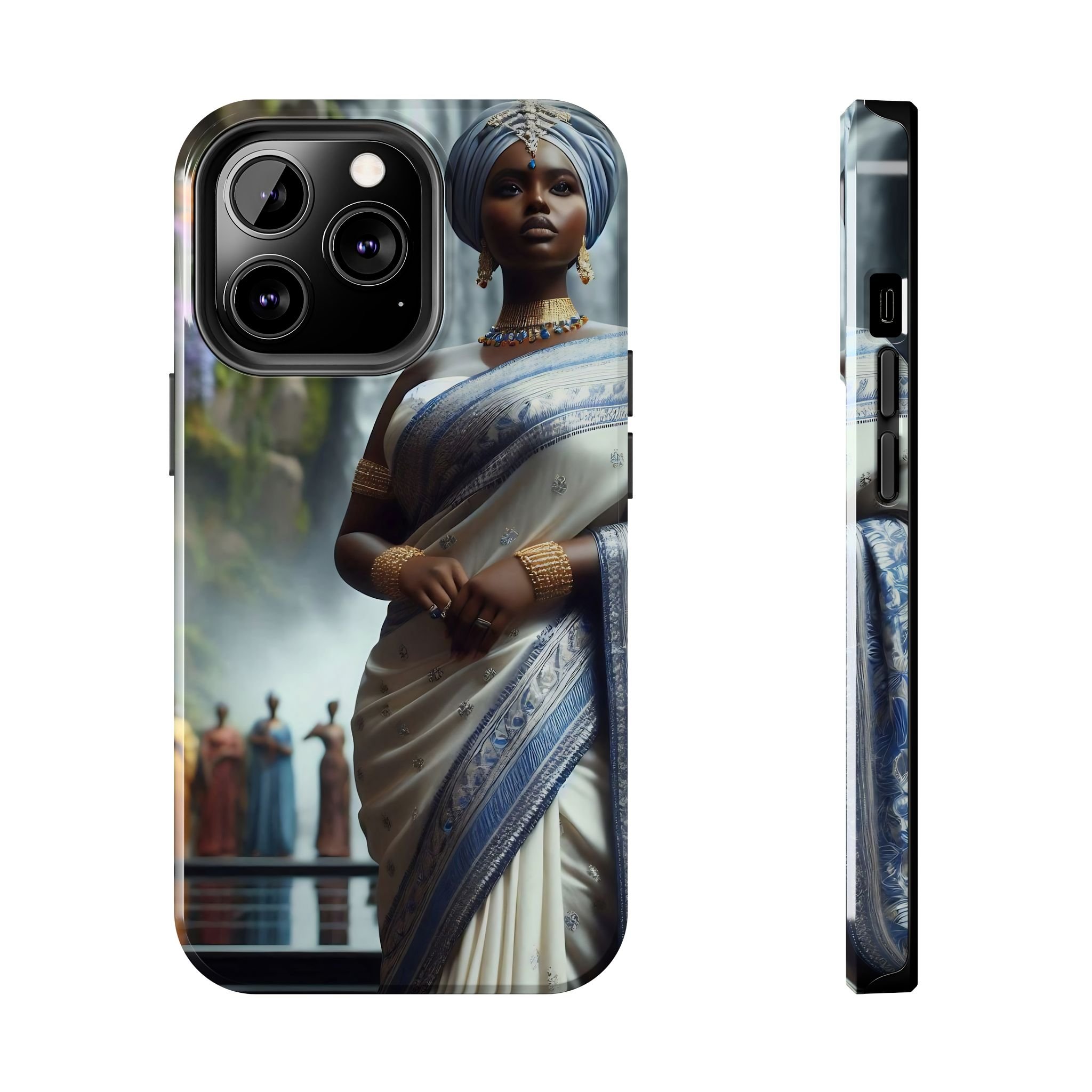 Royal Black Majestic Priestess of Nu Kemet V001 (High Quality Material Tough Phone Cases for iPhone & Samsung)
