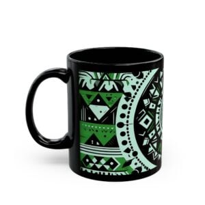 Tribal Reverie V004 GREEN (Black Mug)