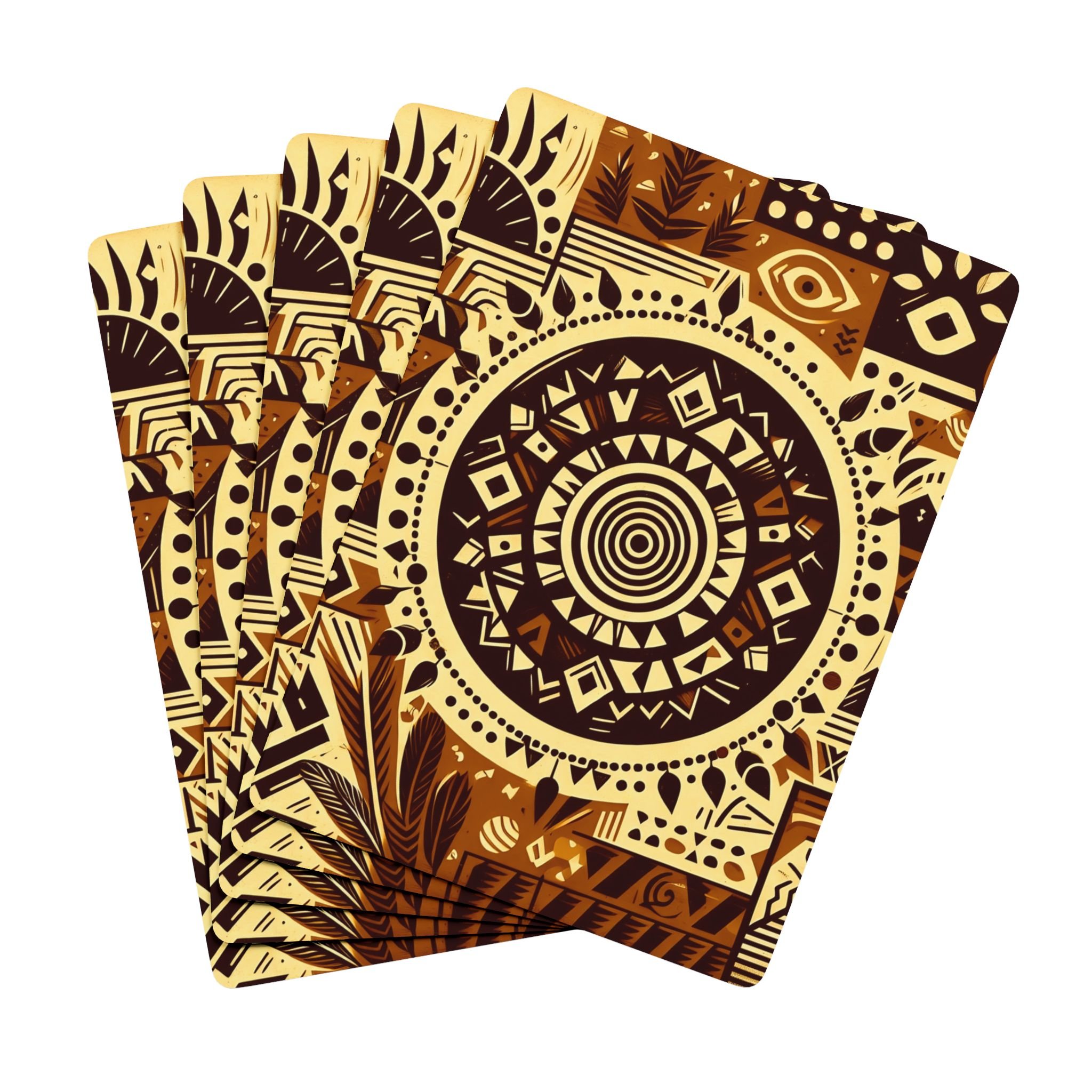 Tribal Reverie V006 ORANGE (Poker Playing Cards)