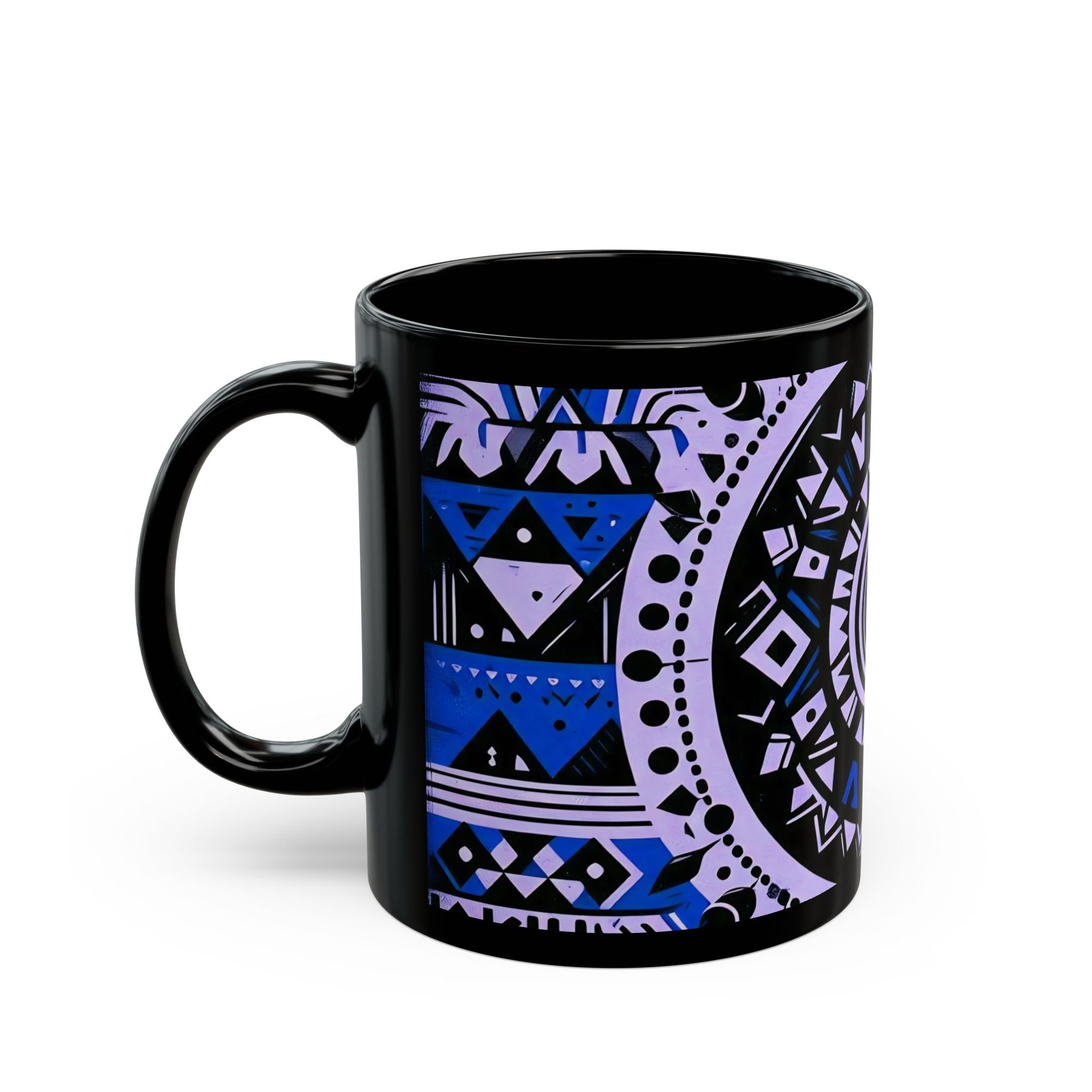 Tribal Reverie V003 BLUE (Black Mug)